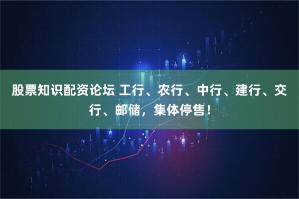 股票知识配资论坛 工行、农行、中行、建行、交行、邮储，集体停售！